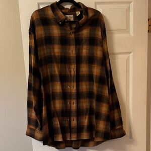 RedHead Black and Brown Plaid Button-Down Shirt